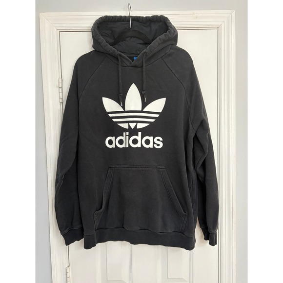 adidas Other - Adidas Trefoil Logo Hoodie XL Black Pullover Sweatshirt